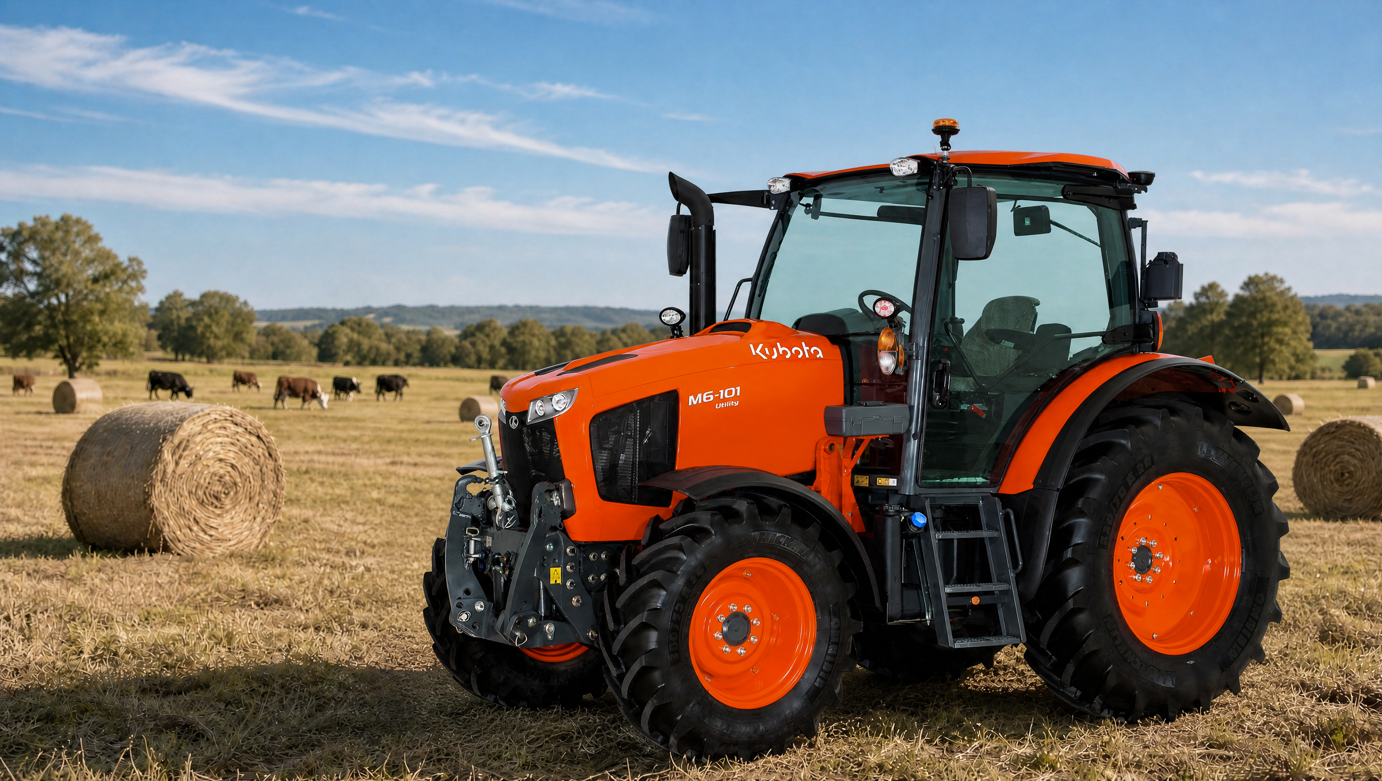 Traktor Kubota M6001 Utility na poli