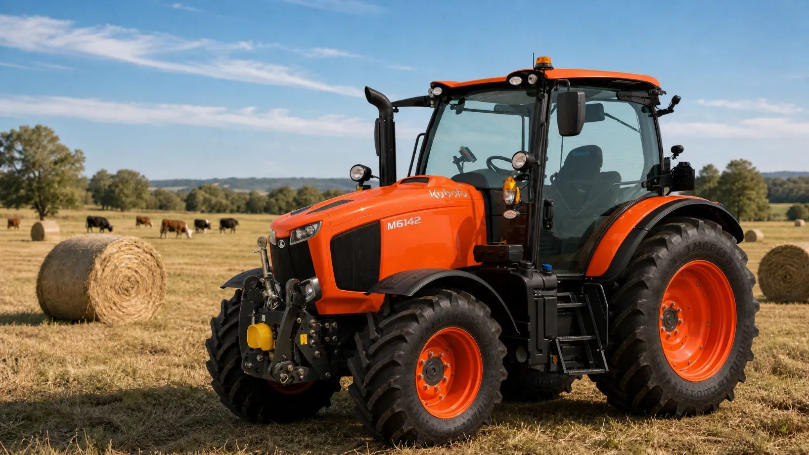 Traktor Kubota M6002 na poli