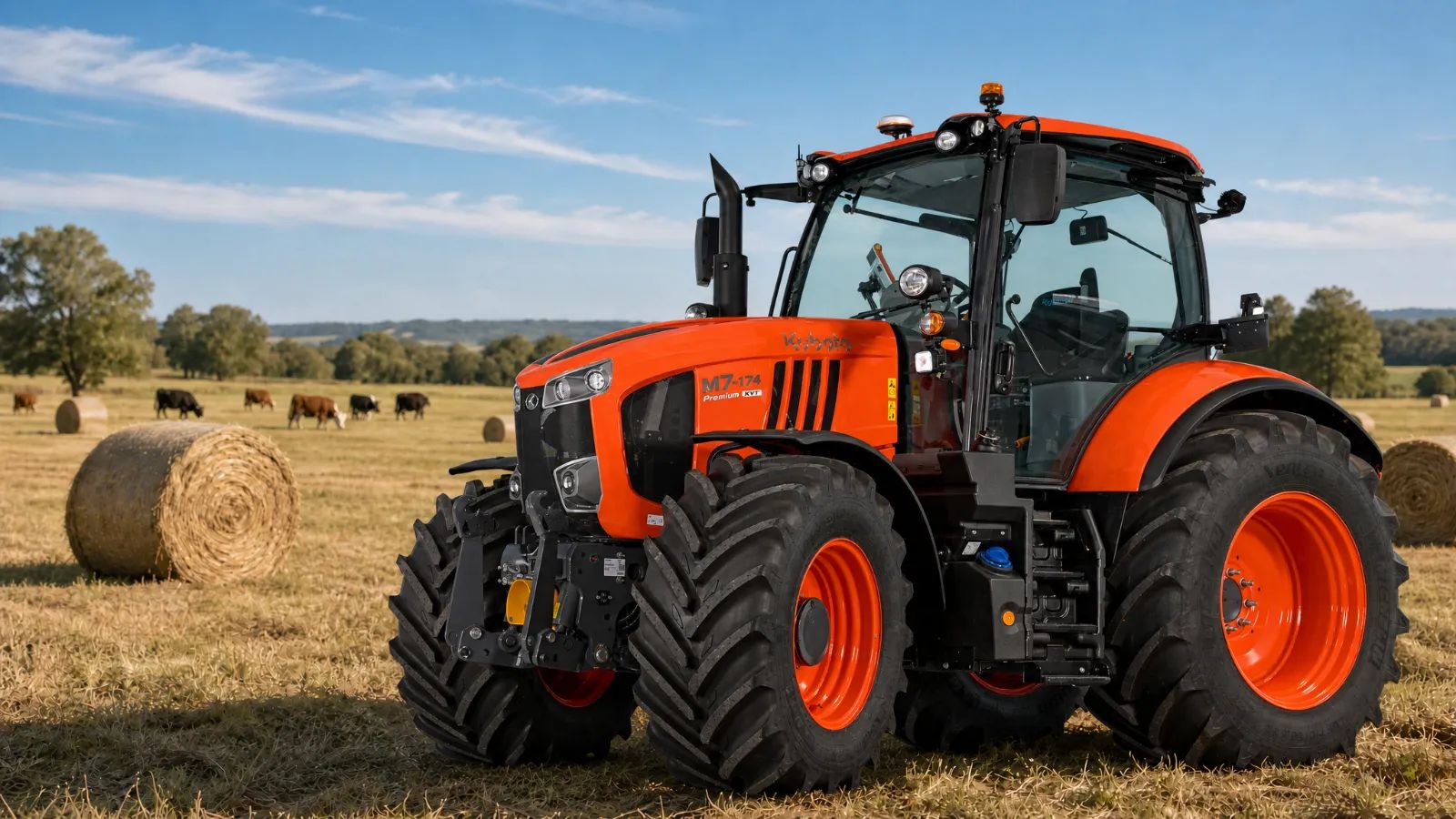 Traktor Kubota M7004 na poli